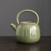Olla para Corbata Celadón Vintage Gran Capacidad Hogareña Olla Individual Tetera Cerámica Juego de Té Tetera Cálida Portavelas de Té