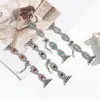 Adequado para Apple Applewatch Pulseira de Relógio Estilo Europeu e Americano Recortado Versátil Pulseira de Diamante Vermelho de Alta Qualidade para Mulheres