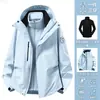 Chaqueta tipo concha de sistema de montaña tres en uno para hombres y mujeres, otoño e invierno, forro polar, cálida, repelente al agua, cortavientos, transpirable, ropa para montañismo y senderismo al aire libre