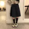 Estilo Chic Coreano 2026 Primavera y Verano Nuevo Estilo Coreano Color Sólido Falda Irregular con Cinta Ropa para Mujer