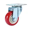 Rueda Giratoria Color Borgoña 3 Pulgadas Carrito Resistente al Desgaste Rodillo para Equipo 4 Pulgadas Silenciosa Doble Rodamiento 5 Pulgadas Rueda Giratoria de Poliuretano