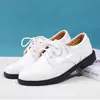 Zapatos de Cuero para Niños con Cordones Negro Mate Zapatos de Rendimiento para Niños Etiqueta de Izamiento de Bandera para Niños Grandes Zapatos Escolares de Rendimiento para Estudiantes