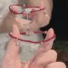 Pulsera de Hilo Rojo Mariposa y Campanilla Estilo Chino para Niña Miaojiang, Pulsera del Año del Zodiaco, Joyería Tejida a Mano