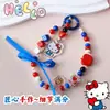 Llavero Colgante Auténtico Serie de Cremas con Perlas Sanrio, Llavero Lindo para Bolso Coche Pequeño Regalo