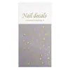 Adesivos de Unha Laço de Estrela Dourado Metalizado Planos com Adesivo Espiral Starburst Adesivos de Unha Artística DIY Decorações Estilo Dh