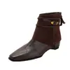 Botines Cuadrados Retro Franceses para Mujer 2026 Otoño/Invierno Nuevo Estilo Botas Martin de Temperamento Botas para Pantalón con Plataforma Oculta Botas Adelgazantes