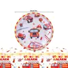 Decoraciones para Fiestas Temáticas de Camiones de Bomberos en Stock, Vasos y Platos de Papel Desechables de Excavadora, Fábrica de Artículos para Cumpleaños Infantiles