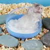 Banheiro para hamster banheira bacia de areia para banho vaso sanitário uso duplo urso dourado areia para banho areia para urina à prova de respingos primeira geração de pelo