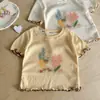 Camiseta Deportiva Nueva, Elegante y de Manga Corta para Niñas Verano 2026 para Niños, Ropa de Moda para Niñas, Tops Lindos para Bebés Niñas