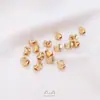 Cuentas Separadoras al por Mayor, Fuerte Retención del Color, Chapadas en Oro de 14K, Cuentas Irregulares de Tres Caras Retorcidas, Cuentas Sueltas para Pulseras y Collares DIY, Accesorios para Ensartar Joyería