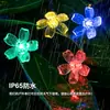 Luzes de Fio Solares de Flor de Cerejeira LED para Exterior à Prova d'Água Jardim Varanda Festival Casamento Decoração Atmosfera Luzes de Flores