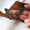 Broche Criativo Fofo Novo Estilo Europeu e Americano Transfronteiriço com Design de Borboleta, Strass, Esmalte e Acabamento de Gotejamento de Óleo, Direto do Fabricante