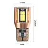Luz LED T10 de aluminio para coche, modificación de bombilla LED pequeña w5w, luz de matrícula 12v, luz de lectura, decodificación