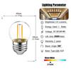 Foco LED Edison Retro Blanco Cálido G40 Transparente Atenuable 1W Lámpara de Araña Lámpara de Pared Lámpara de Mesa Fuente de Luz Venta al por Mayor Transfronteriza