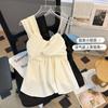 [Venta al por Mayor Transfronteriza] Camisa de Tirantes de Diseño para Mujer, Estilo Verano Petite, Top Corto sin Mangas con Hombros Descubiertos