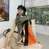 Xale estilo coreano versátil grosso quente sala de escritório com ar condicionado capa cachecol dupla face tipo caxemira para mulheres inverno
