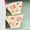 Tazón de Arroz Cherry Kitty de Alto Valor Estético para Uso Doméstico, Vajilla de Cerámica Esmaltada de Color, Lindo Tazón para Ensalada de Frutas y Postres, Tazón para Yogur