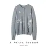 Cárdigan casual de cachemira 100% estilo coreano para mujer, nueva colección otoño 2026, cuello redondo, chaqueta dulce y de corte holgado