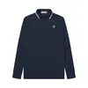 Camisa Polo Clásica de Verano Cross-Border Stone Bordado con Logo Pequeño Camiseta de Manga Larga Holgada Business Casual Unisex Moderna