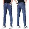 Pantalones Azules-Grises Nuevos para Hombre de Pierna Recta Suelta Otoño Marca de Alta Gama Tendencia Elásticos Versátiles Adelgazantes Casuales Largos Venta al por Mayor