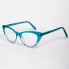 Gafas de Moda Ojo de Gato de Alta Gama Transfronterizas sin Graduación con Monturas de Metal Cp de Alta Calidad para Hombres y Mujeres, Gafas de Moda Europeas y Americanas