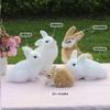 Conejo de peluche modelo de conejo de simulación de cuero genuino para niños, conejo de jade, Chang'e, accesorios y adornos para fotografía del Festival de Medio Otoño