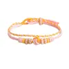 Pulseira Feita à Mão de Camada Dupla com Nó de Covinha, Estilo Novo, Adequada para Mulheres, com Contas de Transferência Douradas, Pulseira de Fio Vermelho DIY, Ajustável