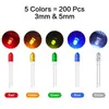 Diodo Emisor de Luz Embalado 3mm 5mm 5 Colores Total 200 Perlas de Lámpara LED Luz Roja, Verde, Azul, Amarilla y Blanca Caja de Componentes LED