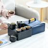 Juego de Té de Viaje para Coche Traje Taza Express Juego Pequeño Caja de Almacenamiento Tetera Portátil para Exterior Taza de Té Juego de Té Kung Fu