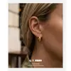 Brinco Ear Cuff de Textura Simples de Alta Qualidade Transfronteiriço Europeu e Americano Brinco Minimalista Versátil de Luxo Leve Nicho para Mulheres Novidades Outono/Inverno