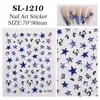 Pegatinas para Uñas de Chica Hot Transfronterizas Estampado de Leopardo Estrella Impermeables Adhesivas Rosa Neón Negro Estampado de Leopardo Estilo Sl