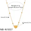 Colar de aço inoxidável com pingente de coração, design de nicho estilo coreano, moda para mulheres, simples e requintado, não desbota, acessório versátil