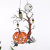 Transfronterizo Nuevo Producto Acrílico Halloween Trampa de Luz Diurna Calabaza Cráneo Redondo Fantasma Murciélago Cuervo Decoración