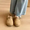Zapatos Birkenstock de Felpa Cálida con Suela Gruesa para Aumentar la Altura Interior para Mujer, Nuevos Botas de Nieve Slip-on de Invierno, Zapatos de Algodón, Mocasines