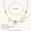 Colar com Pingente de Corrente Fina com Franjas Europeu e Americano Transfronteiriço Aço Inoxidável Banhado a Ouro 18K Moda Elegante Design de Nicho Pingente