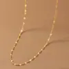 Moda Europeia e Americana Simples Corrente Básica de Aço Titânio Joias Aço Inoxidável Banhado a Ouro 18K Colar Caixa Pingente Feminino Fabricante