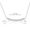 Colar Sorriso Simples Estilo Empilhado Ins com Diamante Completo Cor D Broca Mosan Banhado a Prata S925 Ouro 18k
