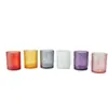 Taza de Vidrio para Vela de Aromaterapia Colorida en Relieve de Alta Calidad Botella de Aromaterapia de Gama Alta Botella Vacía Contenedor de Vela Taza de Vela Transfronterizo