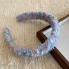 Outono e Inverno nicho colorido açúcar lã de feijão enrolamento headband acessórios para o cabelo Francês retro de alta qualidade de pelúcia headband grampo de cabelo