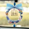 Adorno Colgante de Coche de Moda Decoración Interior de Espejo Retrovisor Paz y Alegría Tejido de Hilo Hecho a Mano Kit de Materiales DIY Regalo