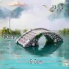 Micro-Paisaje Creativo Puente de Madera Estilo Antiguo Pabellón Jardinería Paisajismo Decoración DIY Accesorios Artesanías de Resina Adornos Pequeños
