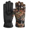 Guantes Gruesos Cálidos de Camuflaje para Ciclismo al Aire Libre Invierno a Prueba de Viento y Frío Bicicleta Forrados de Felpa Algodón Grande Antideslizante