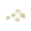 Pulseira colar com banho de ouro em cobre, núcleo de flor oca, suporte de tampa, suporte de contas, grampo de cabelo antigo DIY, suporte de contas, acessórios de joias