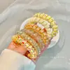 Lindo y Fresco Goma para el Cabello de Cable de Teléfono para Niñas, Nueva Cuerda para el Cabello Versátil y Duradera de Verano con un Toque de Alta Gama, Accesorio para el Cabello sin Marcas