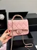 Bolso clásico acolchado con cadena estilo Chanel en piel encerada al aceite, bolso cuadrado de hombro y cruzado, moderno y versátil para mujer