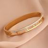 Pulsera Europea y Americana Ins Moda Simple Lujo Ligero Titanio Personalizada Acero Inoxidable Chapado 18K Pulsera Joyería Temperamento Trendy