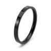 Anillo Minimalista de Acero de Titanio de 2 mm para Mujer Brillo Viento Frío Anillo que No se Cae Moda Combinable Joyería de Mano de Acero Inoxidable