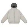 Chaqueta de Algodón con Relleno Falsa de Dos Piezas para Hombre Casual Holgada Gruesa Ropa Exterior Juvenil Versátil de Algodón Top Cálido Moderno