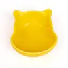 Tigela Pequena para Pet Hamster Cerâmica Urso Formato Comedouro Pet Tigela Alimentação Hamster Durável Limpa