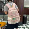 Mochila Escolar para Estudiante de Secundaria Versión Coreana Transfronteriza Femenina Linda de Gran Capacidad Mochila de Viaje para Estudiante de Secundaria Mochila Casual para Estudiante Moderna